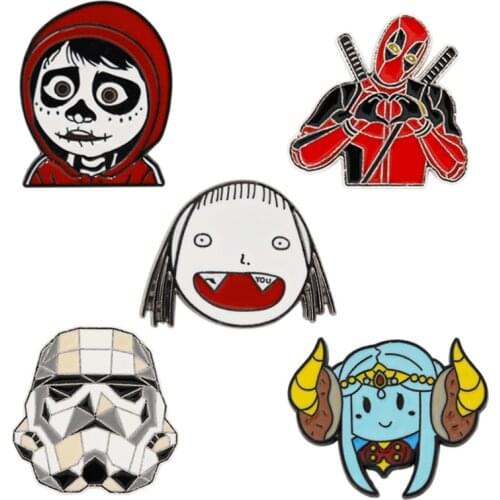 Fashion Lapel Pins Womens Enamel Badges Cute Anime Brooches For Backpack Mini Vintage Brooches Gothic Pins Metal Badges Jewelry