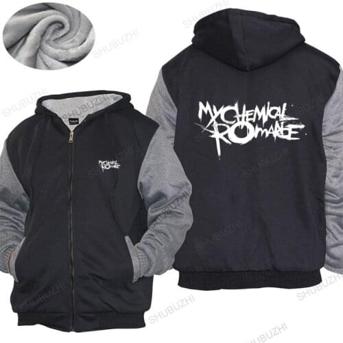 Mens brand warm coat male gift tops punk hoodie My Chemical Romance hoodies Loose tops for him winter jacket