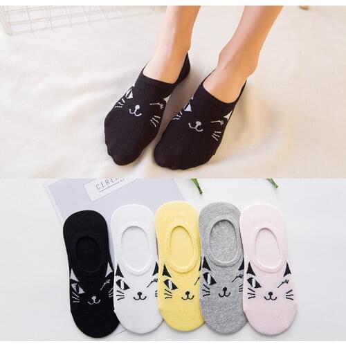 Summer girl Silica Gel Invisible women Stars Cotton SocksLow Low Cut Ankle Sock boy boat casual slippers 1pair=2pcs WS118