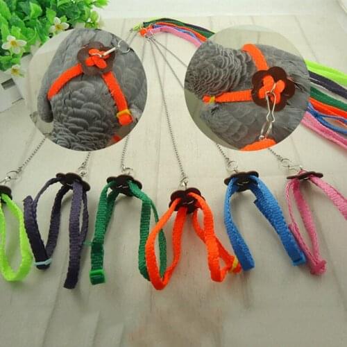 New Adjustable Nylon Animal Parrot Bird Harness Leash Rope