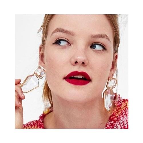 New 2021 Summer Seaside Vacation Transparent Geometric Earrings Female Ornament Drop Earrings Jewelry Earrings