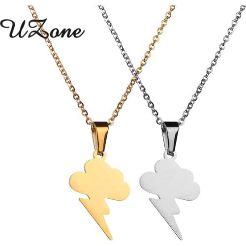 UZone Lightning Necklace Cloud Stainless Steel Necklace Summer Accessories for Birthday Gifts Collier Femme