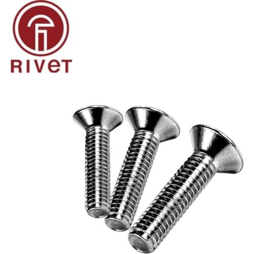 304 Stainless Steel Allen Key Head Flat Screw DIN7991 M3 M4 M5 M6 Hex Socket Flat Countersunk Head Screw Bolt Multi Size