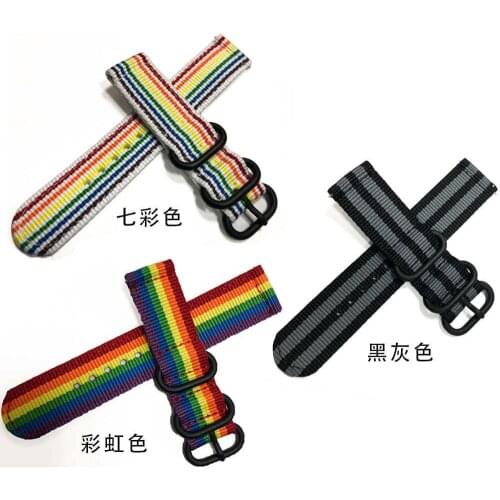 Watch strap for Samsung Galaxy Watch 46MM/42mm for Garmin Vivoactive 3/music/Forerunner 645 245 245M Nylon Wristbands 22/20mm