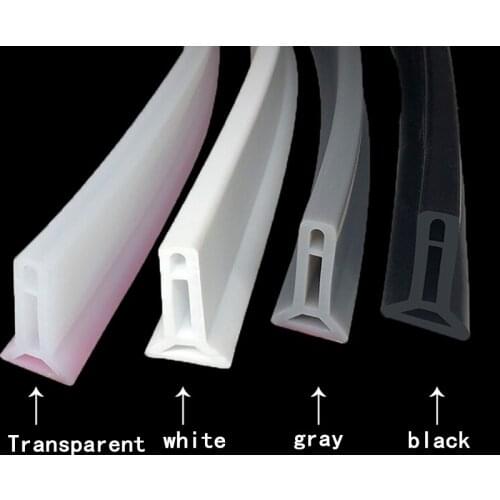 Silicone Bathroom water retaining strip Water-Stopper Flood Barrier Door Bottom Rubber Sealing Strip Dry and Wet Separation
