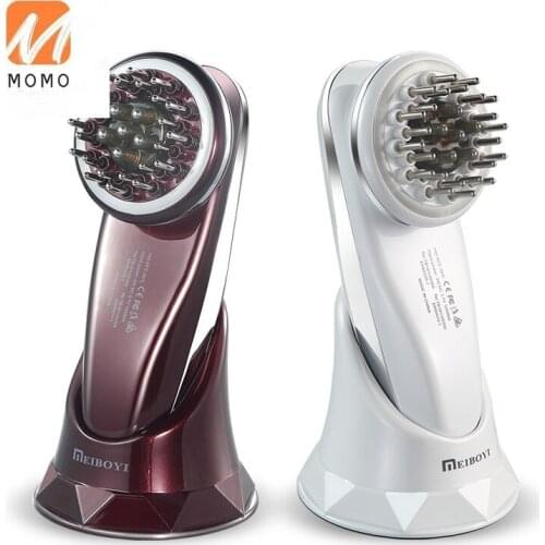 Scalp Medicine Medicine Supplying Comb Red Blue Light Vibration Massage Hair Growth Tonic Apply Hair Medicine Supplying Device