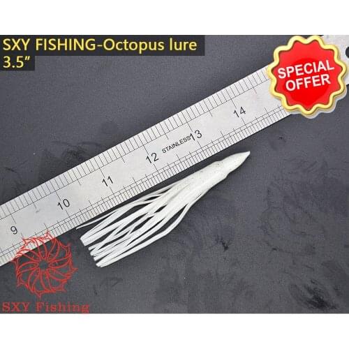 SXY FISHING 3.5 inch Octopus lure Octopus skirt White Octopus bait