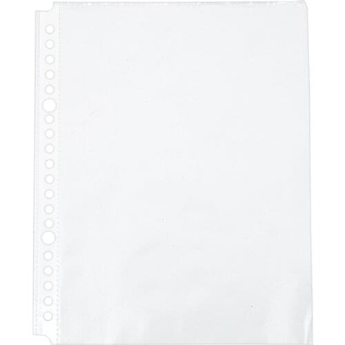 Pack of 200 A5 Clear Punched Pockets - Plastic Poly Folders