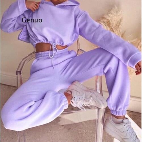 Two Piece Women Set Sport Casual Outfit Fall Clothes for Women Sweatshirt Jumper Top Sweatpants Set Women Suit Set Tracksuit