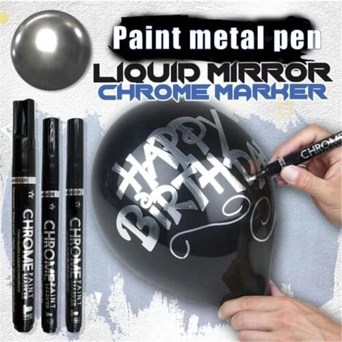Liquid Mirror Chrome Marker with 0.7/1/3mm Nib Mirror Reflection Sign Pen Soomth Writing UY8
