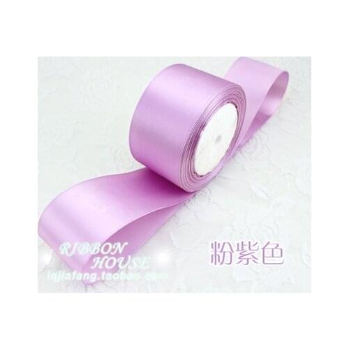 25 yards/roll) 2'' 50mm Lavender Purple single face satin ribbon webbing gift christmas ribbons decoration DIY Candy Box Dec