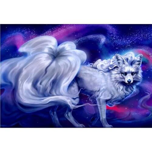 5d diy diamond painting animal fox full square round diamond embroidery rhinestones Pretty pattern needlework home decor CV27