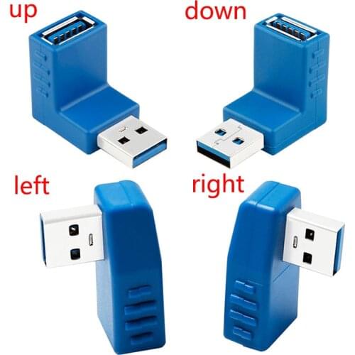 90 Degree Vertical Left Right Up Down Angled USB 3.0 Male to Female M/F Adapter Connector USB 2.0 Male to Female Converter