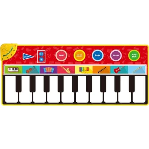 Kids Pretend Polyester Magnetic Piano Dance Mat Foldable Accessories Educational Play Musical Learning Toy Best Gift