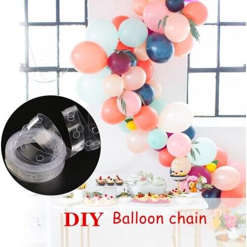 White Rose Gold Ribbon 10 meters Long Foil Latex Balloons Wedding Birthday Party Decor Balloon Chain Arch Accessories Gifts