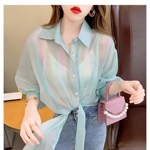 LINLING Womens Satin Shirts