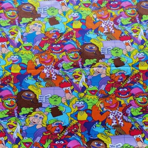 Cartoon Sesame Animal Print 100% Cotton Fabric Sewing Material DIY Home Patchwork Dress Clothing