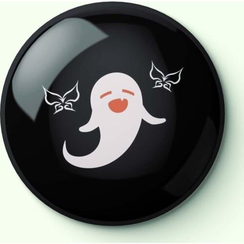 Genshin Impact Hu Tao Spirit Ghost Art qfx Soft Enamel Pin Decor Cartoon Brooch Badge Women Hat Creative Funny Cute Lapel Pin