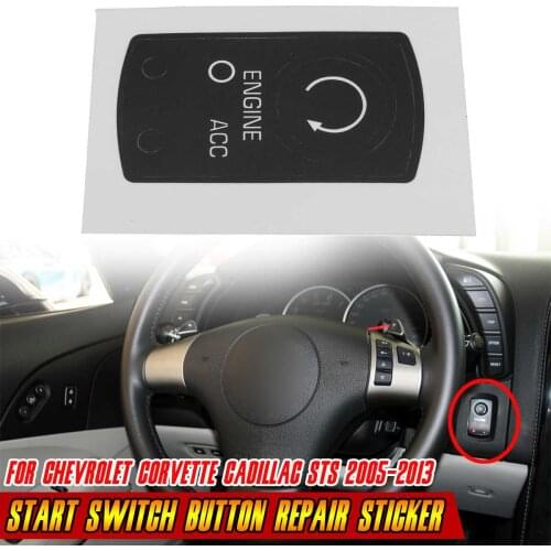 Car Start Switch Button Repair Decals Sticker For Chevrolet Corvette For Cadillac STS 2005-2013 Auto Interior Engine Stickers