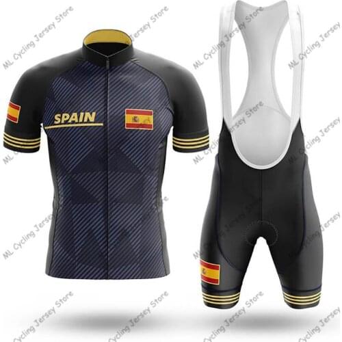 2020 New Spain Cycling Jersey Pro Team Cycling Clothing Summer Short sleeve MTB Cycling Shirts Men Bike Jersey Ropa de Ciclismo