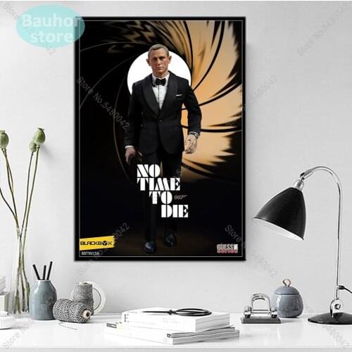 James Bond 007 Poster No Time to Die Canvas Painting Posters and Prints Wall Art Picture for Mural Decor Living Room Home Decor