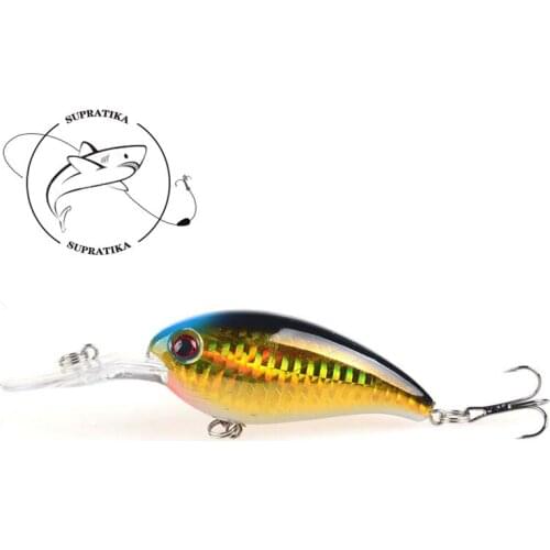 14g/10cm 3D Eyes Artificial Crank Floating Wobblers Fishing Lure Hard Bait Diving Depth 0-2M High Quality Plastic Fishing Bait