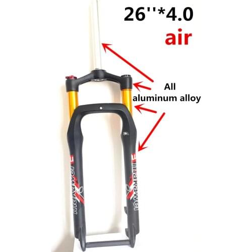 Beach Snow 26 * 4.0 air Fat l Frok E Bike Bicycle Spring air Suspension Trave