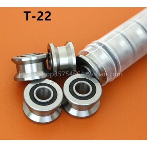 20pcs/lot T22 V flat groove pulley bearings TU22 8x22.5x14.5x13.5 mm V groove wheel ball bearing