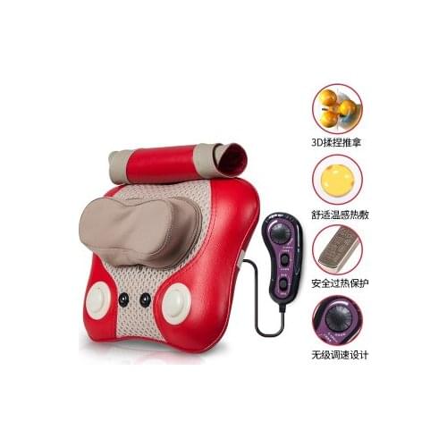 Cervical Lumbar Massage Cushion Pillow 3d Kneading Heating Electric Vibrating Massager Shiatsu Shoulder Back Neck Electronic