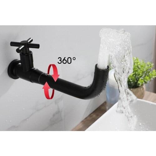 Kitchen Sink Faucet Wall Mount Basin Faucet Outdoor Garden Spout Mop Pool Tap Wash Faucet Single Cold Water Bathroom Accessories