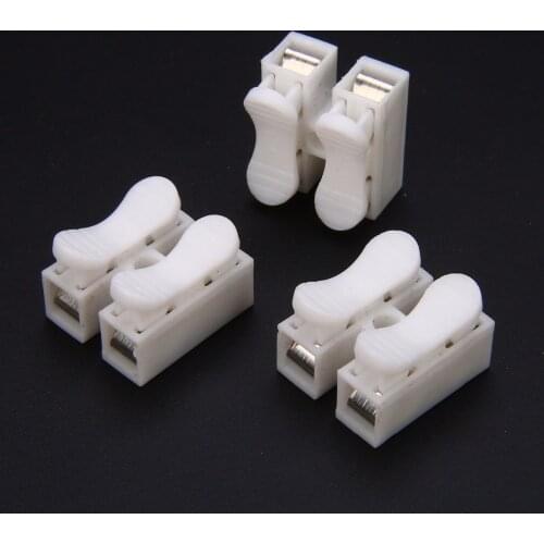 30pcs CH2 Quick Splice Lock Wire Connectors 2Pins Electrical Cable Terminals 20x17.5x13.5mm For Easy Safe Splicing Into Wires