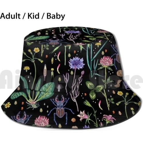 Midsummer NightS Dream Sun Hat Foldable UV Protection Summer Midsummer Hot Warm Night Dark Black Bright Stagbeetle