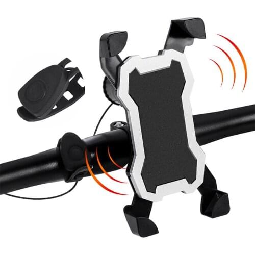 Bike Phone Holder Adjustable Smartphone Mount Bracket With Horn Universal Bike Handlebar Mobile Phone Stand for 3.5-6.5 inch