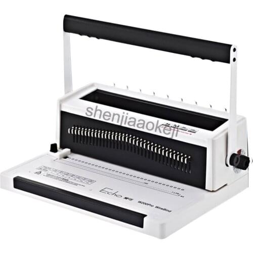W200PRO iron ring binding machine text tender wire binding machine double coil full pumping knife binding machine A4 size 1pc