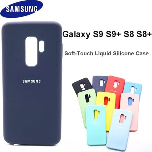 Samsung Galaxy S9 Plus Liquid Silicone Case Silky Soft-Touch Back Cover For Galaxy S 8/S8 Plus/S9+ Phone Shell