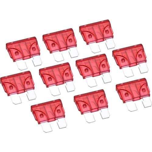 10pcs/set 10A Coded Standard ATO / ATC Blade Car Fuse For Auto Car Truck Fuses Auto Replacement Accessories