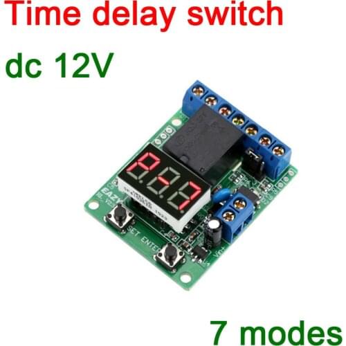 12V DC Self-lock Relay PLC Cycle Timer Module Delay Time Switch Voltage detection control protection board Battery discharge
