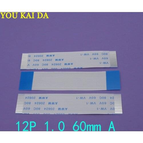2-500pcs/lot 12 pin Flat Switch Ribbon 12p connector Power Button 12pin 1.0mm forward Length 60mm AWM 20624 80C 60V VW-1
