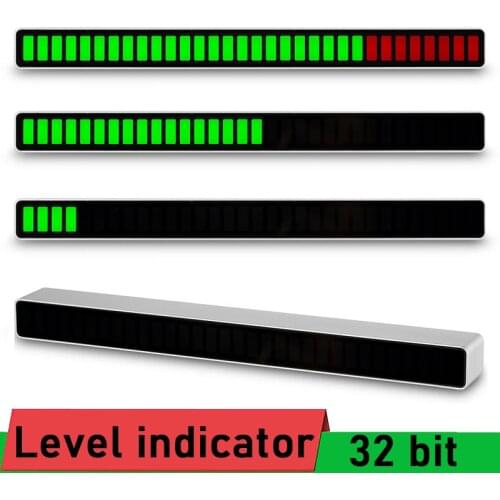 32 bit Sound Control Level Indicator Audio Music Spectrum Board VU Meter MIC signal rhythm Analyzer VU Meter Amplifier Speaker