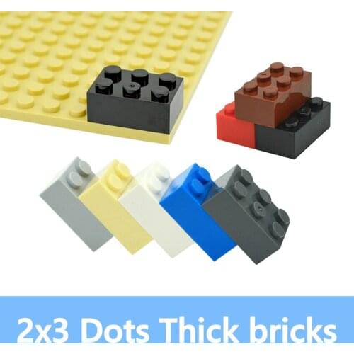 40PCS DIY Building Blocks 2*3 Dot Thick Figures Bricks 2x3 Dots Educational Creative Size Compatible With 3002 Toys for Children