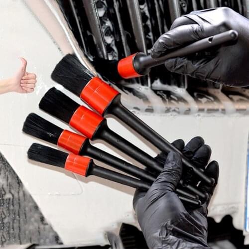 5Pcs Cleaning Brush Soft Wet Dry Dual Use Multi-purpose Car Detailing Brush Set for Car PP Cleaning Brush