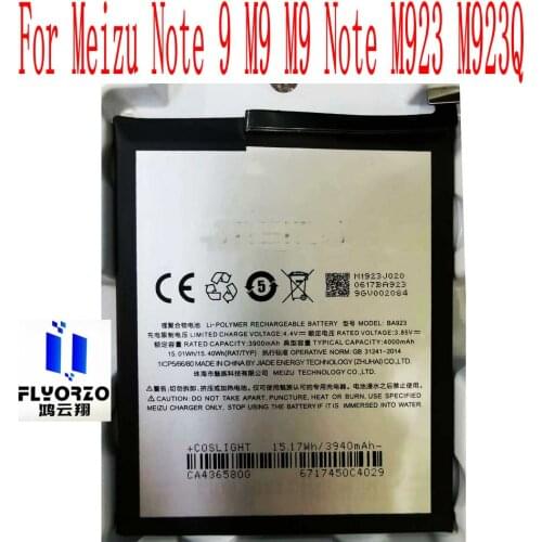 NEW High Quality 4000mAh BA923 Battery For Meizu Note 9 M9 M9 Note M923 M923Q Mobile Phone