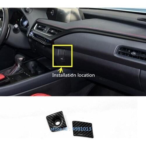 Car Sticker Storage Handle Bowl Dashboard Co-Pilot Glove Box Ring Sequins Front Panel 2pcs For Lexus UX 200H 250H 260H 2019 2020