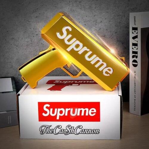 Indoor Bank Gun Make It Rain Money Red Cash Cannon 100pcs Bills Party Game Outdoor Family Funny Fashion Children Gifts For Kids