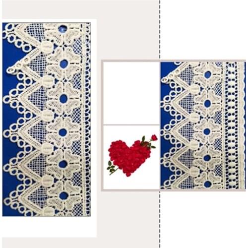 8.2cm Width White Embroidered Lace Trim Ribbon Fabric DIY Apparel Sewing Craft