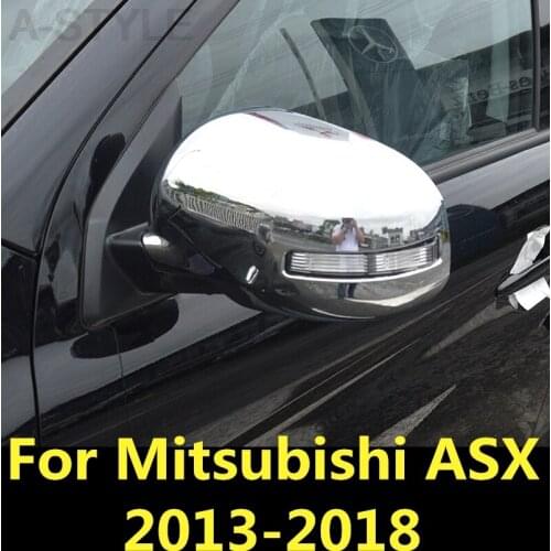 For Mitsubishi ASX 2013-2018 Car Rear-view Mirror Covers Shell Rearview Mirror Edge Guards Cover Exterior decoration
