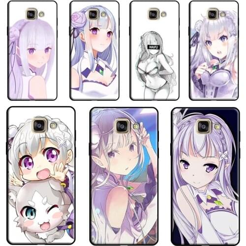 Re Zero Emilia Case For Samsung Galaxy J1 J3 J5 J7 A3 A5 2016 2017 J2 Core J4 J6 Plus J8 A6 A7 A8 A9 2018