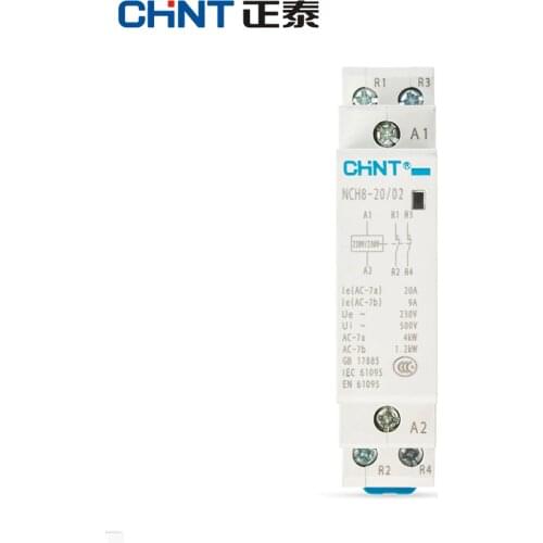 CHINT CHNT NCH8-20 Modular AC household Contactor 220V 230V AC 20A 1NO 1NC 2NO 2NC