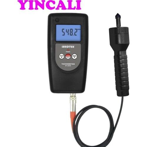 Digital Tachometer DT-2859 Laser/Touch/Surface Speed Tester Used to Measure Rotative Velocity, Surface Speed, Frequency of Motor