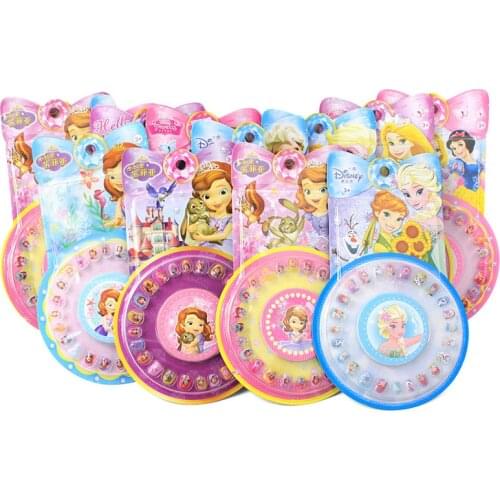 Disney Frozen 2 ChildrenS Nail Stickers Toy Cartoon Elsa Anna Sofia Princess Toy Nail Decoration Fake Nails Girl Gift